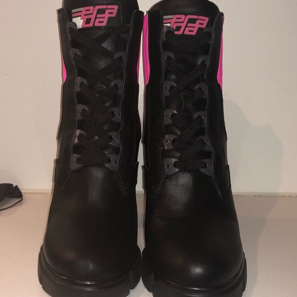 Fluorescent Leather Ankle Boots - Picture 4 of 8